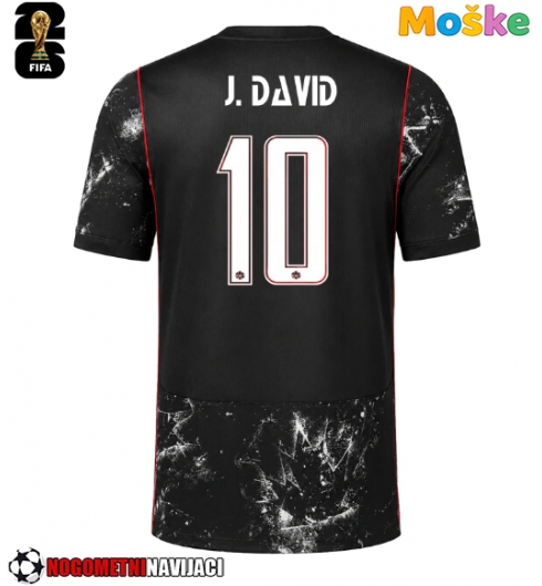Moške Nogometnih dresov Kanada Jonathan David #10 Gostujoči SP 2026 Kratki rokavi Moške Nogometnih dresov Kanada Jonathan David #10 Gostujoči SP 2026 Kratki rokavi